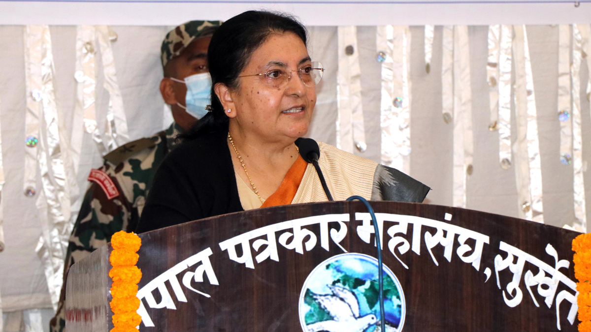 लोकतान्त्रिक गणतन्त्र स्थापनामा प्रेस क्षेत्रको महत्वपूर्ण भूमिका : राष्ट्रपति